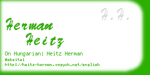 herman heitz business card